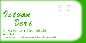 istvan deri business card