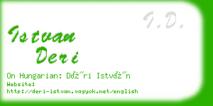 istvan deri business card